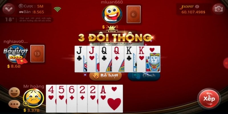 Luật chặt heo trong game đánh bài tiến lên miền nam